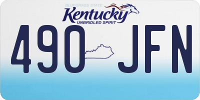 KY license plate 490JFN