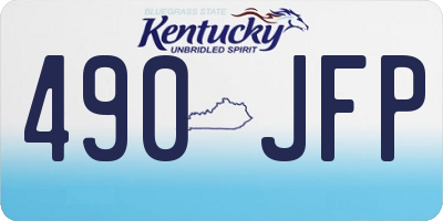 KY license plate 490JFP