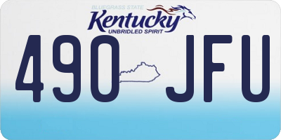 KY license plate 490JFU