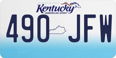 KY license plate 490JFW