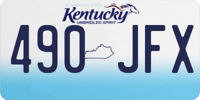 KY license plate 490JFX