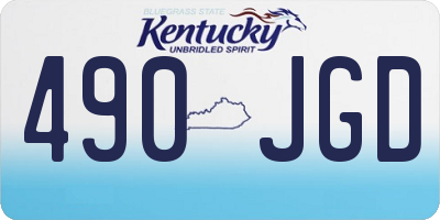 KY license plate 490JGD