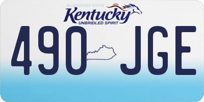 KY license plate 490JGE