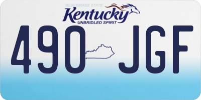KY license plate 490JGF