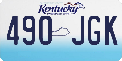 KY license plate 490JGK