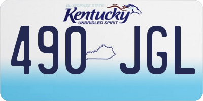 KY license plate 490JGL