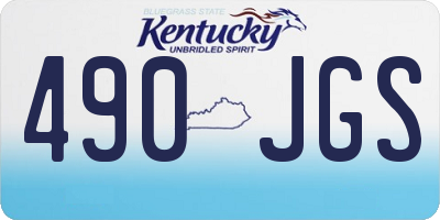 KY license plate 490JGS