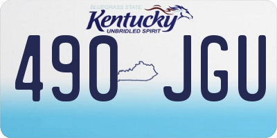 KY license plate 490JGU