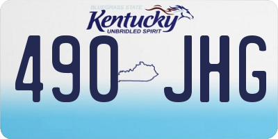 KY license plate 490JHG