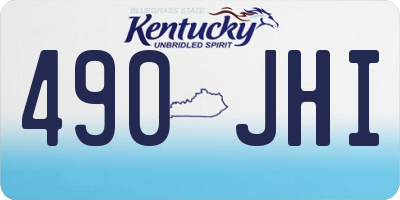 KY license plate 490JHI
