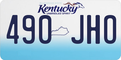 KY license plate 490JHO