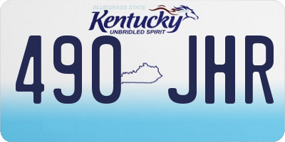 KY license plate 490JHR