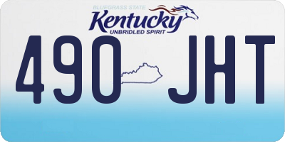 KY license plate 490JHT