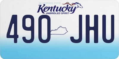 KY license plate 490JHU