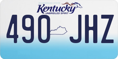 KY license plate 490JHZ