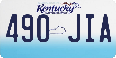 KY license plate 490JIA