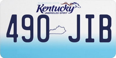 KY license plate 490JIB