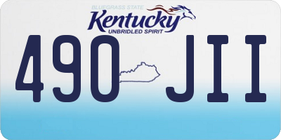 KY license plate 490JII