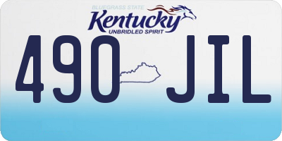 KY license plate 490JIL