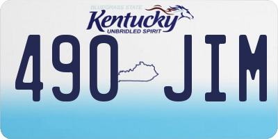 KY license plate 490JIM
