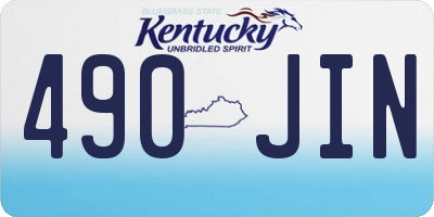 KY license plate 490JIN