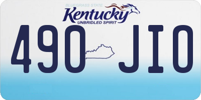 KY license plate 490JIO