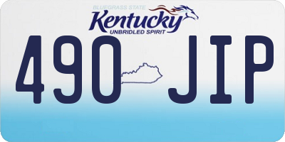 KY license plate 490JIP
