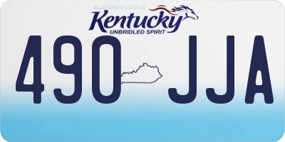 KY license plate 490JJA