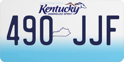KY license plate 490JJF