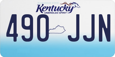 KY license plate 490JJN