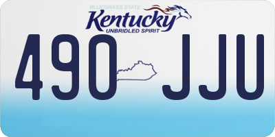 KY license plate 490JJU
