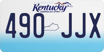 KY license plate 490JJX