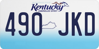 KY license plate 490JKD