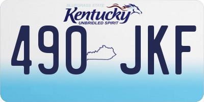 KY license plate 490JKF