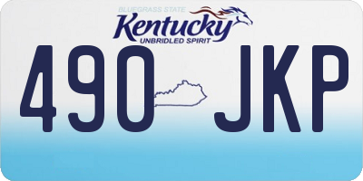 KY license plate 490JKP