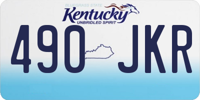 KY license plate 490JKR