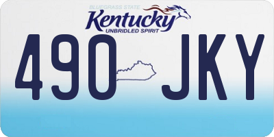 KY license plate 490JKY