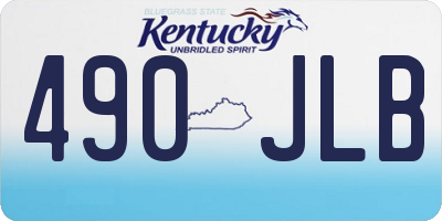KY license plate 490JLB