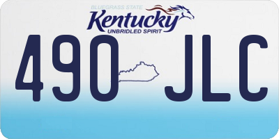 KY license plate 490JLC