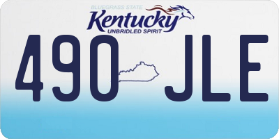 KY license plate 490JLE