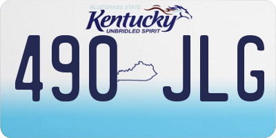 KY license plate 490JLG
