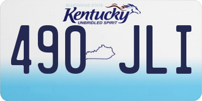 KY license plate 490JLI