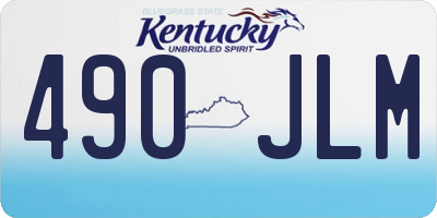 KY license plate 490JLM
