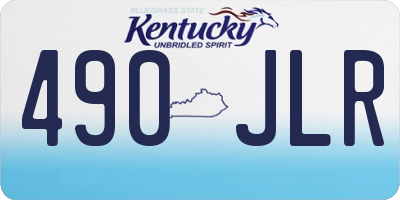KY license plate 490JLR