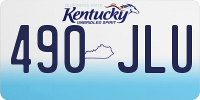 KY license plate 490JLU