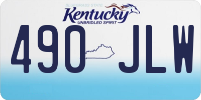 KY license plate 490JLW
