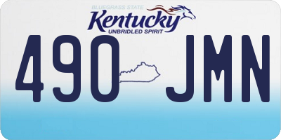 KY license plate 490JMN
