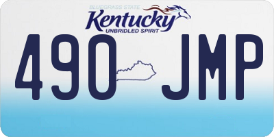 KY license plate 490JMP