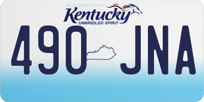 KY license plate 490JNA