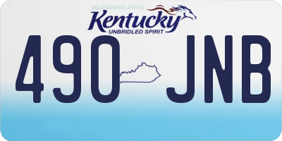 KY license plate 490JNB
